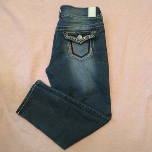 Maurices denim capri pants